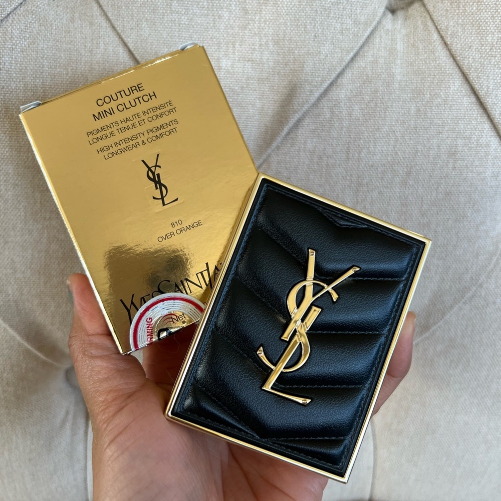 Yves Saint Laurent Couture Mini Clutch - Black and Gold